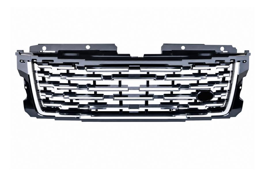 Range Rover IV L405 2013-2021 Schwarzer Kühlergrill mit silbernen Zierleisten (Facelift 2018→2023) Image