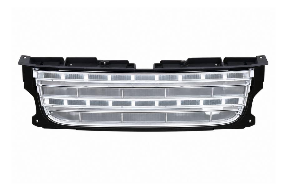 Land Rover Discovery III 2004–2009 Kühlergrill (Facelift D4→D4) schwarzer Rahmen / silbernes Gitter Image