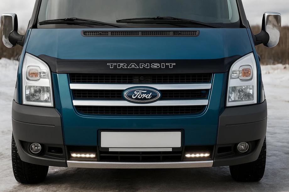 Ford Transit 2000–2014 Chrom Kühlergrill Blenden (2 Stk, Edelstahl) OmsaLine - Italienischer Edelstahl Image