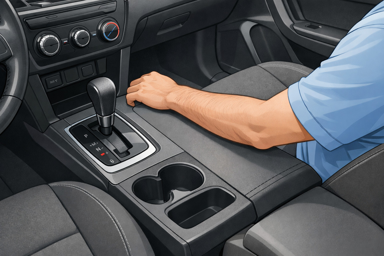 Was tun, wenn im Auto keine bequeme Armauflage rechts ist