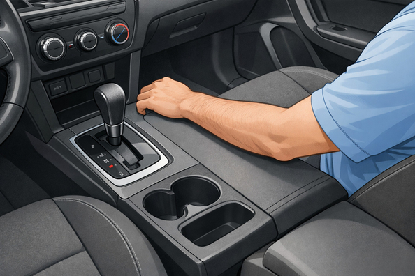 Was tun, wenn im Auto keine bequeme Armauflage rechts ist Foto 1