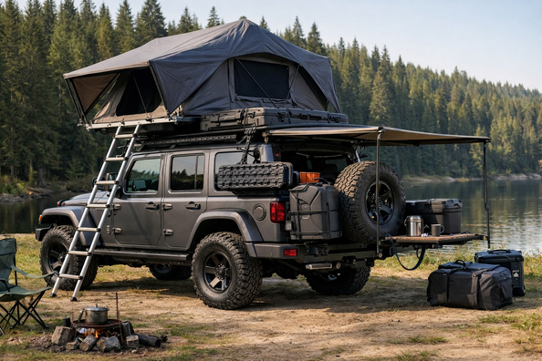 Upgrade-Paket für Jeep Wrangler 2018+ für Natur, Gepäck und Alltagskomfort Foto 1