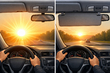 Warum die Sonne morgens und abends blendet – und wann ein Windschutzscheiben-Visier hilft Foto 1