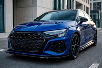 Audi A3 2020- Frontlippe für den vorderen Stoßfänger Lip DPT V2 (für RS3, 2020-2024, Schwarz Hochglanz) Foto 1
