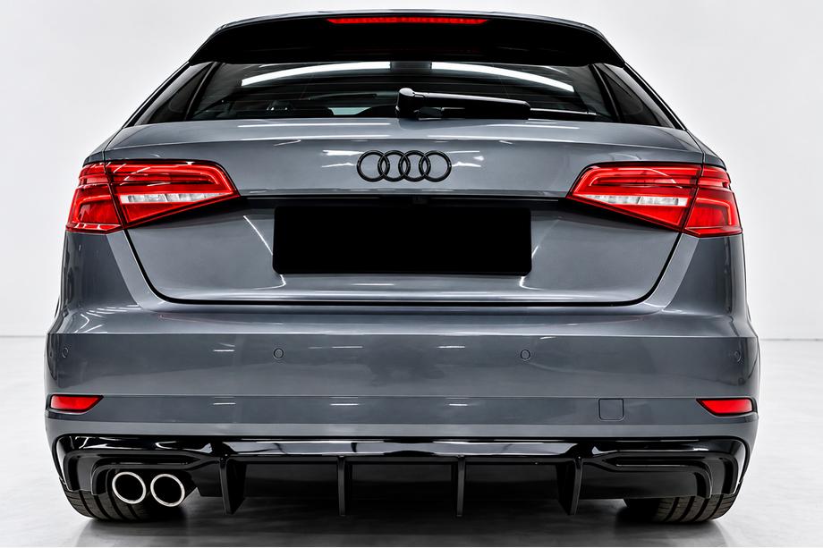 Audi A3 2012-2020 Heckdiffusor DPT (2016-2020, SD, Schwarz Hochglanz) Image