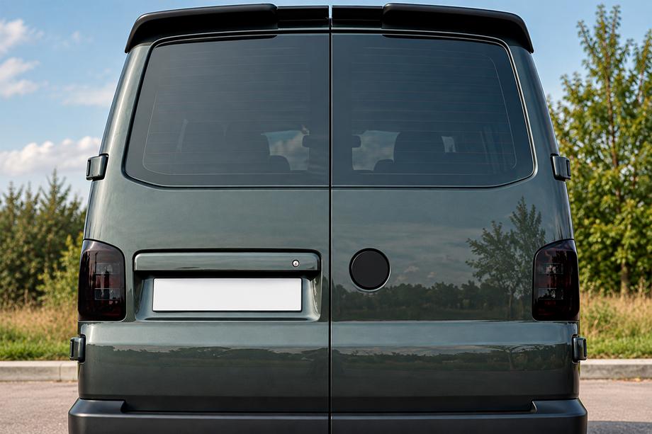 Volkswagen T5 Transporter 2003-2010 Spoiler DPT (Hecktüren, Schwarz Hochglanz) Image