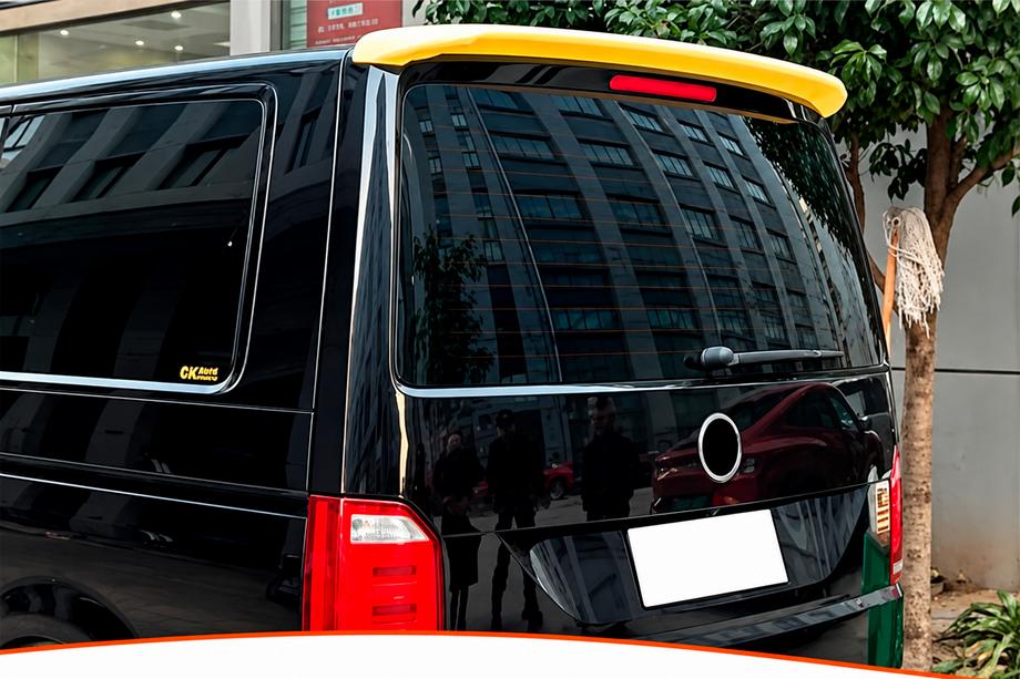 Volkswagen T5 2010-2015 DPT Spoiler (Heckklappe, Schwarz Hochglanz) Image