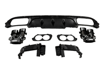 Mercedes E-class W213 2016-2023 Heckdiffusor mit Auspuffendrohren E53-Design Black (für Base) Foto 4