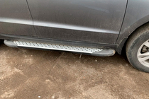 Hyundai Santa Fe 2 2006-2012 Trittbretter Allmond Grey (2 Stk., Alu) Foto 5