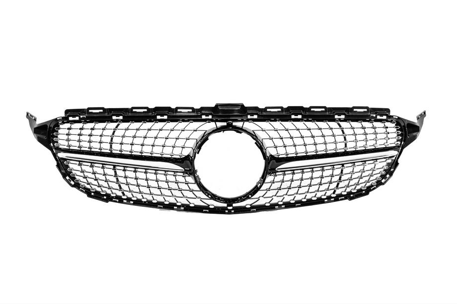 Mercedes C-class W205 2014-2021 Frontgrill Diamond Black (für Avantgarde/AMG-Line/C43 AMG) Foto 1