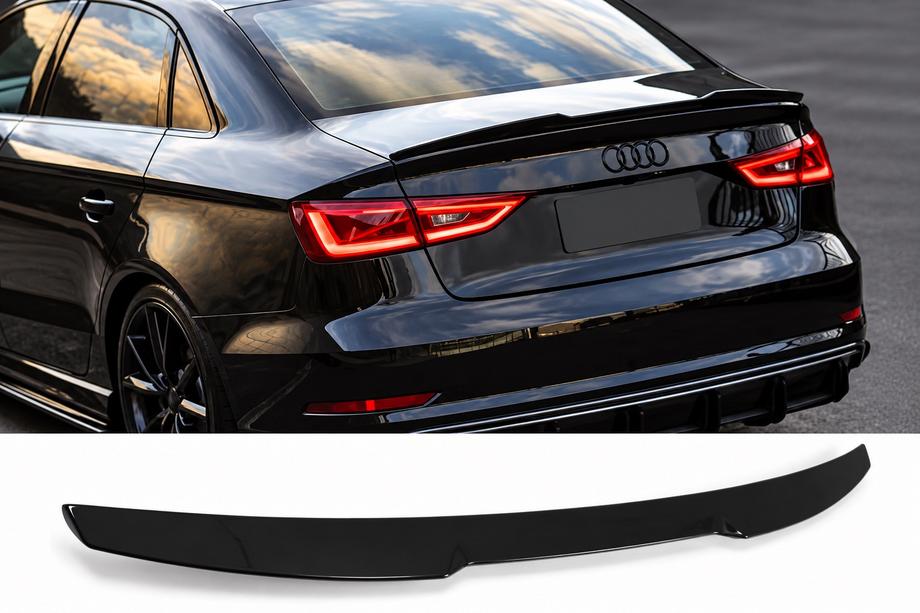 Audi A3 2012-2020 Spoiler im M4-Style (für SD, Schwarz Hochglanz) Foto 1