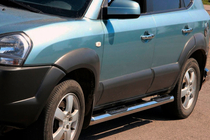 Hyundai Tucson JM 2004- Seitliche Rohre BB002 (2 Stk., Edelstahl) Foto 2
