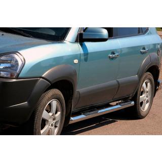 Seitliche Rohre BB002 (2 Stk., Edelstahl) Hyundai Tucson JM 2004- Foto 2