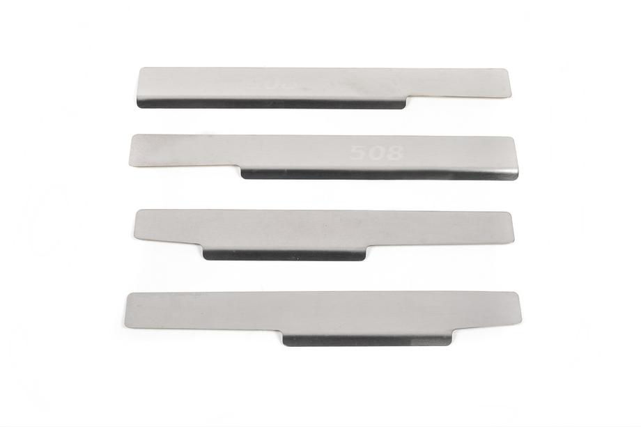Peugeot 508 2010-2018 Einstiegsleisten Abdeckungen NataNika Standard (4 Stk, Edelstahl) Image