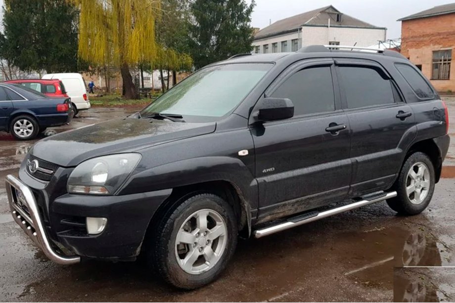 Kia Sportage 2004-2010 Seitliche Rohre (2 Stk., Edelstahl) Image