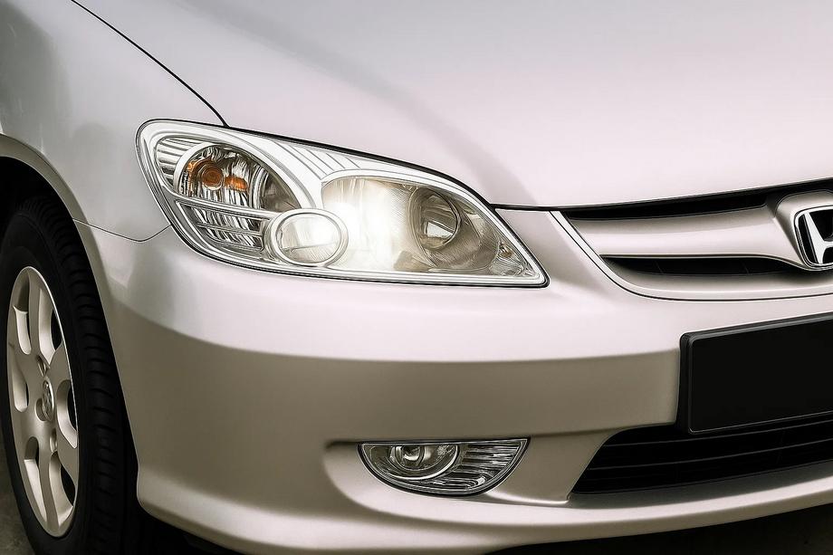 Honda Civic Sedan VII 2001-2006 Scheinwerfer Abdeckungen Chrom (2 Stk, Kunststoff) Foto 1