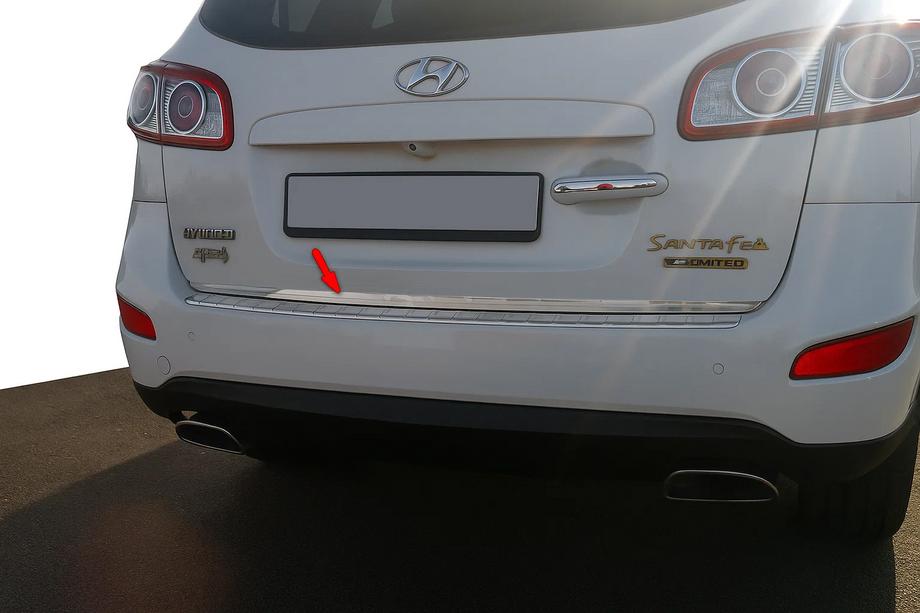 Hyundai Santa Fe 2 2006-2012 Kofferraumleiste Edelstahl Foto 1