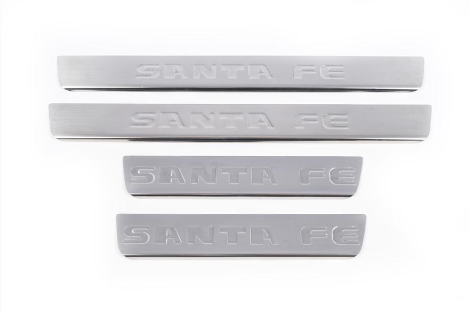 Hyundai Santa Fe 2 2006-2012 Einstiegsleisten Edelstahl Carmos V1 (4 Stk) Foto 2