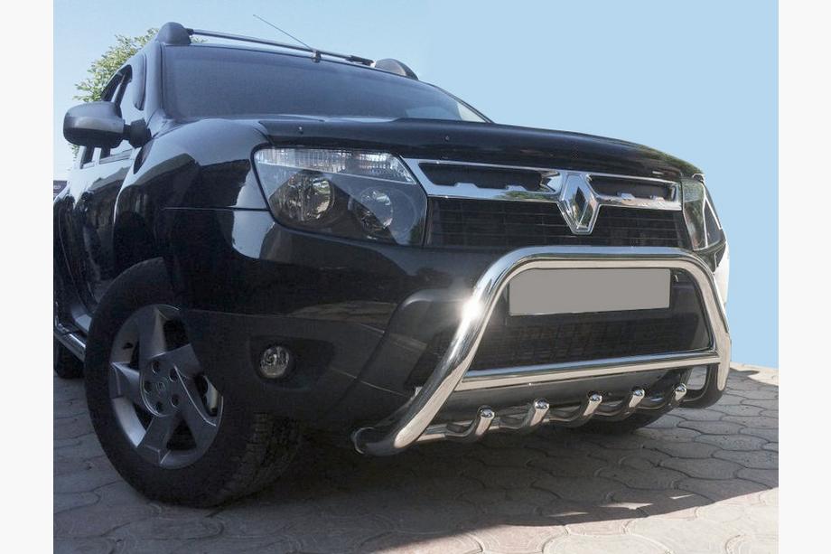 Renault Duster 2008–2017 Frontbügel ohne Schriftzug WT003 (Edelstahl) Foto 1