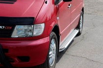 Mercedes Vito W638 1996-2003 Trittbretter Allmond Grey (2 Stk., Alu) Foto 1