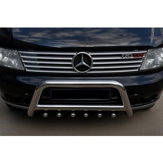 Chrom Kühlergrill Abdeckungen (10-teilig, Edelstahl) Mercedes Vito W638 1996-2003 Foto 1
