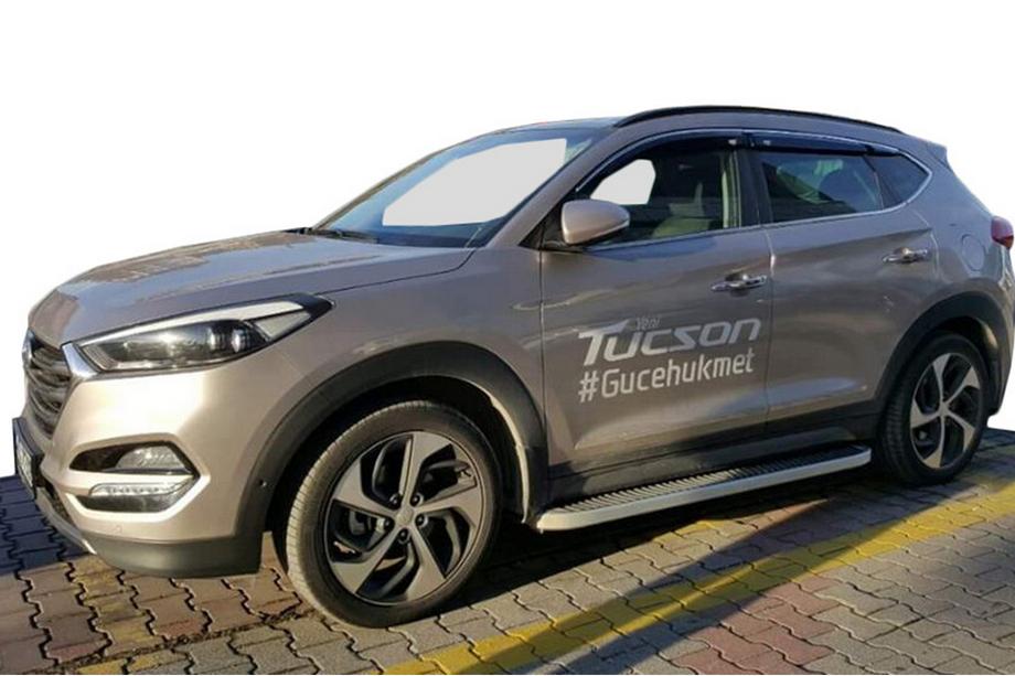 Hyundai Tucson TL 2016-2021 Seitenschweller Tayga Grey (2 Stk., Aluminium) Image