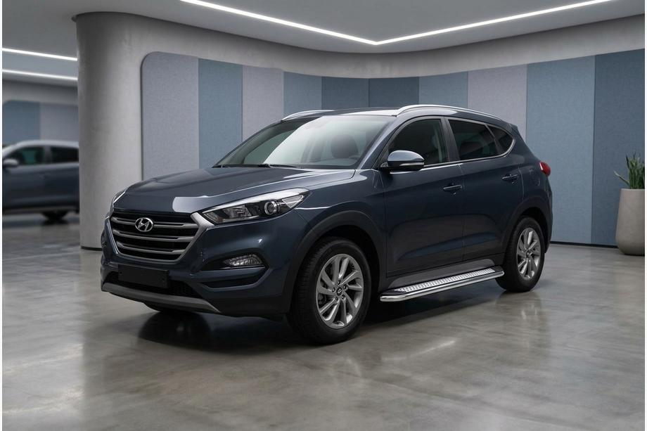 Hyundai Tucson TL 2016-2021 Seitenschweller Maydos V2 (2 Stk., Aluminium & Edelstahl) Image
