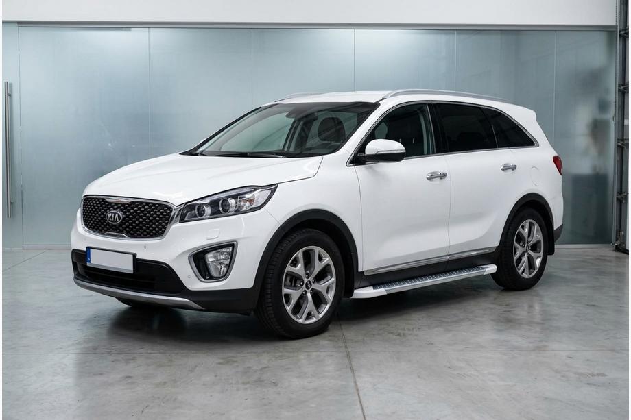 Kia Sorento III UM 2014-2020 Seitenschweller Allmond White (2 Stk., Aluminium) Image