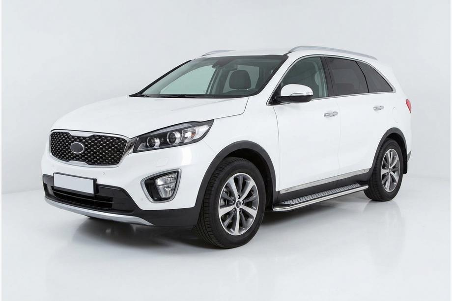 Kia Sorento III UM 2014-2020 Seitenschweller Maydos V2 (2 Stk., Aluminium & Edelstahl) Image