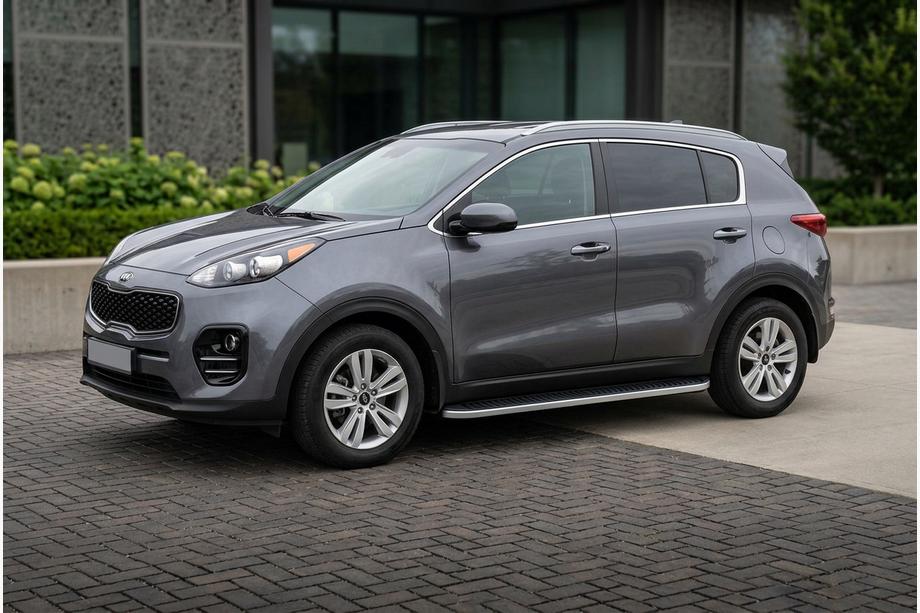 Kia Sportage 2015-2021 Seitenschweller Tayga Grey (2 Stk., Aluminium) Image