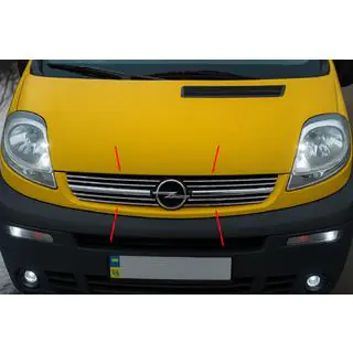 Grill Abdeckungen 2001-2007 (8 Stk, Edelstahl) Opel Vivaro 2001–2015 Foto 1