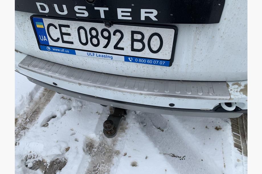 Dacia Duster 2008-2018 Heckstoßstangenabdeckung Carmos V1 mit Kante (Edelstahl) Foto 2