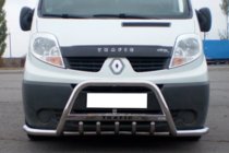 Renault Trafic 2001–2015 Frontschutzbügel mit Seitenbügeln Exclusive (Edelstahl) Foto 1