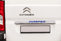 Citroen Jumper 2007-2025 Chromleiste über dem Kennzeichen mit LED-Blau (Edelstahl) Foto 1