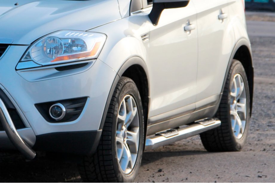Ford Kuga 2008-2013 Seitliche Rohre gerade (2 Stk., Edelstahl) Image