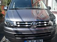Volkswagen T5 2010-2015 Chrom Kühlergrill Abdeckungen geteilt (Carmos, 4 Stk, Edelstahl) Foto 5