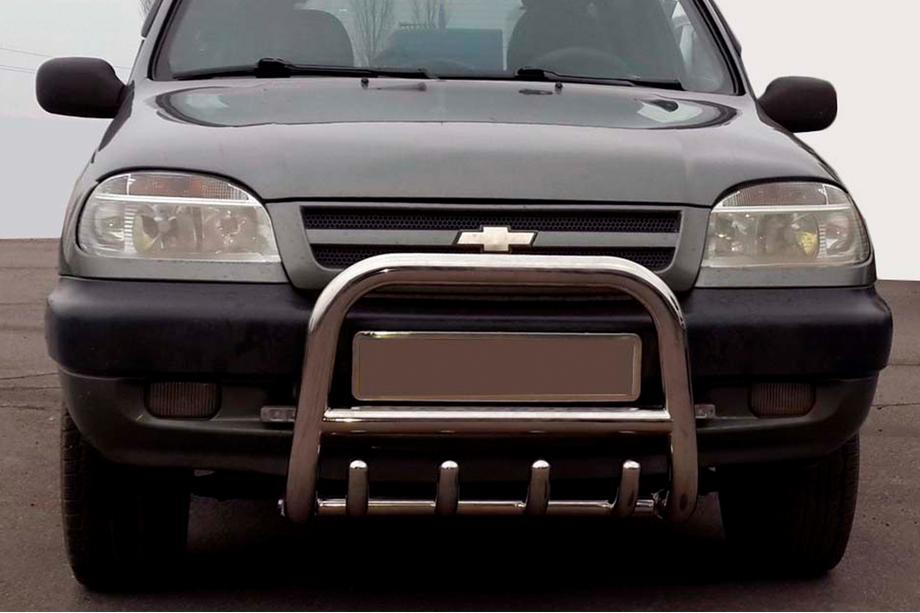 Chevrolet Niva 1998-2020 Frontbügel QT006 (Edelstahl) Image