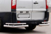 Fiat Scudo 2007-2015 Hintere Eckschutzrohre AK003-Double (2 Stk., Edelstahl) Foto 1