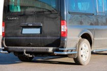 Ford Transit 2000–2014 Hintere Eckschutzrohre AK003-Double (Edelstahl) Foto 1