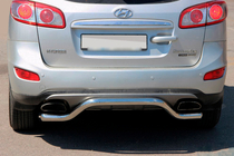 Hyundai Santa Fe 2 2006-2012 Heckschutzbügel AK007-2 (Edelstahl) Foto 1