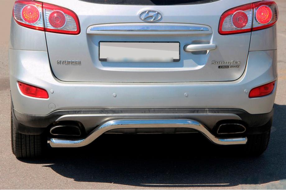 Hyundai Santa Fe 2 2006-2012 Heckschutzbügel AK007-2 (Edelstahl) Image