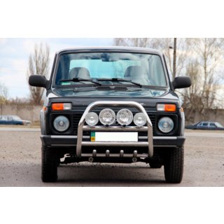 Frontbügel QT007 (Edelstahl) Lada Niva та Urban 1977- Foto 2
