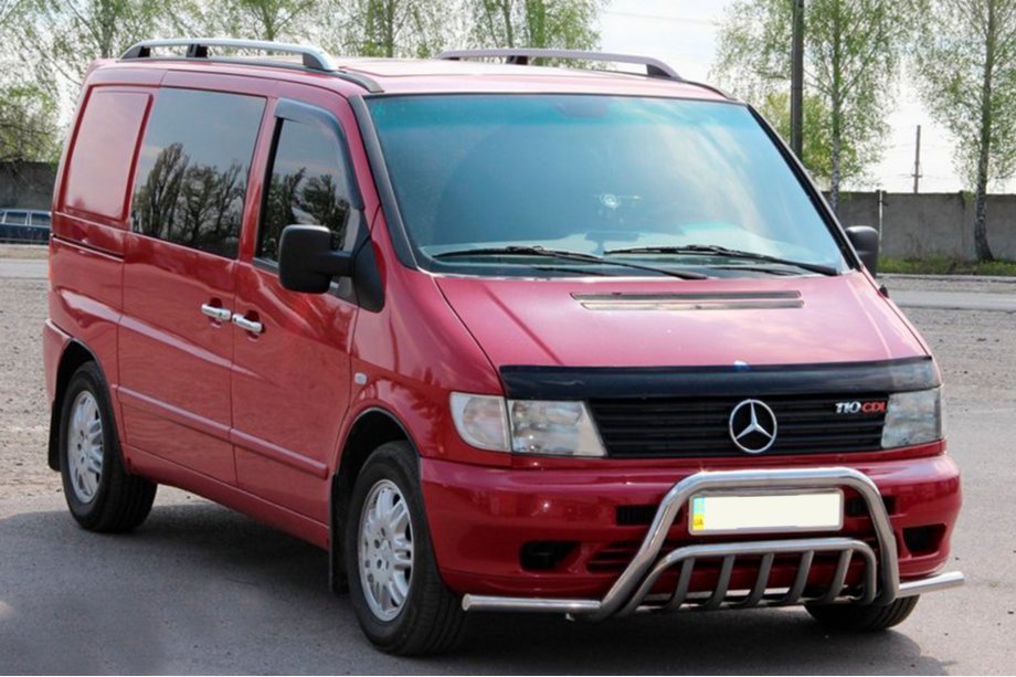 Mercedes Vito W638 1996-2003 Frontbügel mit Hörnern WT002 Plus (Edelstahl) Image
