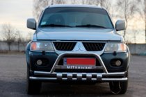 Mitsubishi Pajero Sport 1996-2007 Frontschutzbügel ST015↗WT (Edelstahl) Foto 2