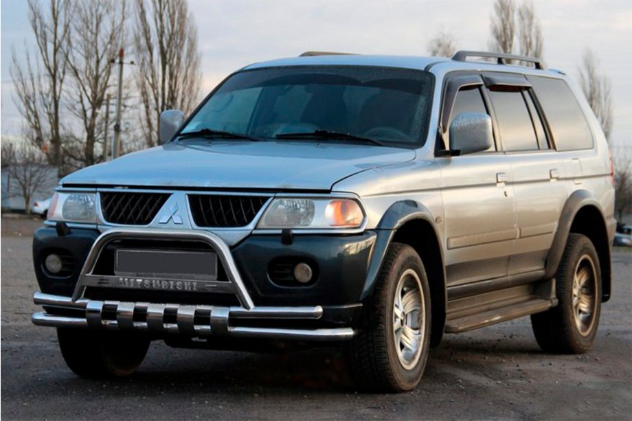 Mitsubishi Pajero Sport 1996-2007 Frontschutzbügel ST015↗WT (Edelstahl) Image