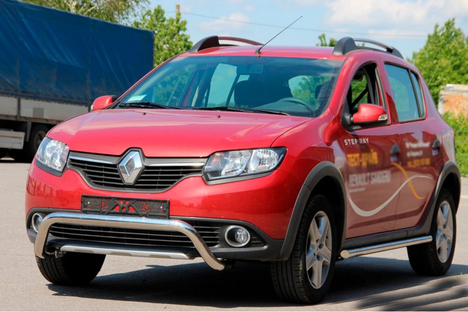 Dacia Sandero 2013-2020 Frontbügel WT007 (Edelstahl) Image