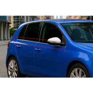 Fensterleisten Chrom (4 Stk, Edelstahl) Volkswagen Golf 6 2008-2014 Foto 2