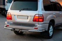 Toyota Land Cruiser 100 1998-2007 Hintere Eckschutzrohre AK003-Double (2 Stk., Edelstahl) Foto 2