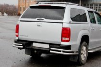 Volkswagen Amarok 2010-2022 Hintere Eckschutzrohre AK003-Double (2 Stk., Edelstahl) Foto 3
