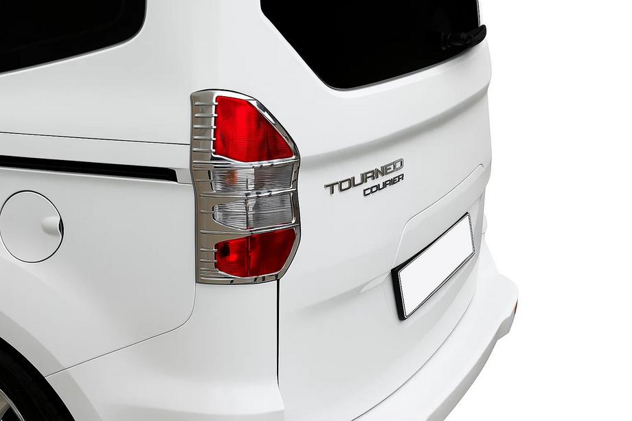 Ford Courier 2014-2023 Chrom Blenden für Rückleuchten (2 Stk., Kunststoff) Image